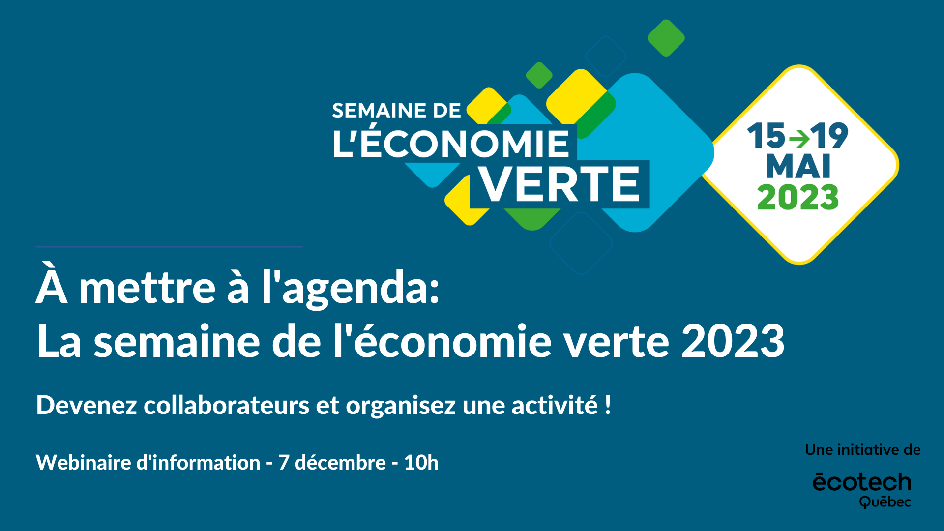 Logo Semaine de l'économie verte 2023